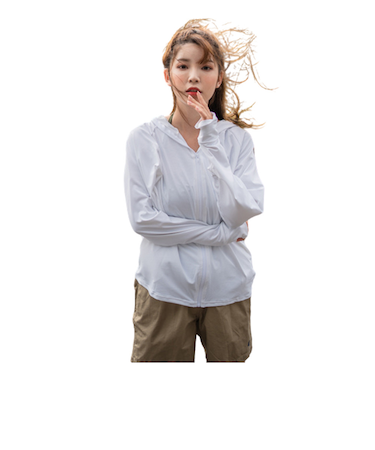 リュウナ（Ryuna）ラッシュガード 長袖 ツバ付きUVパーカー RHP TW WT LL