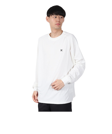 ハーレー（HURLEY）ファントム ボーン フロム ウォーター オーバーサイズ 長袖 Tシャツ MULS251026-WHT