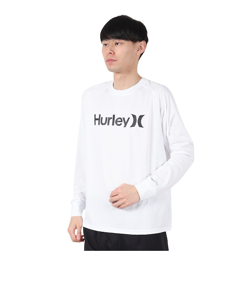 ハーレー(HURLEY)ファントム ラッシュガード ワンアンドオンリー 長袖 Tシャツ MSRG251008-WHT