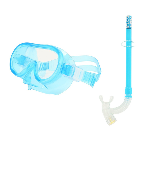 アクア（AQA）シュノーケル Sea-J マスク&ビキシーVライトII KZ-9156 クリスタルサックス