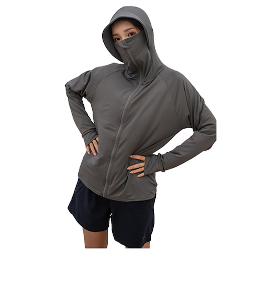 リュウナ（Ryuna）ラッシュガード 長袖 ツバ付きUVパーカー RHP T WGY LL