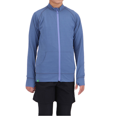 フットマーク（FOOTMARK）ジュニア スクール水着 ラッシュガード 長袖 パーカー 3100133-19 ネイビー