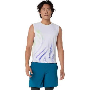 アシックス（ASICS）ランニンググラフィックスリーブレスシャツ 2011D486.100