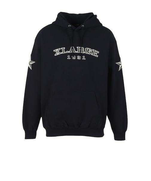 エクストララージ（XLARGE）1991 フーデッド スウェットシャツ 101254012017-BLACK