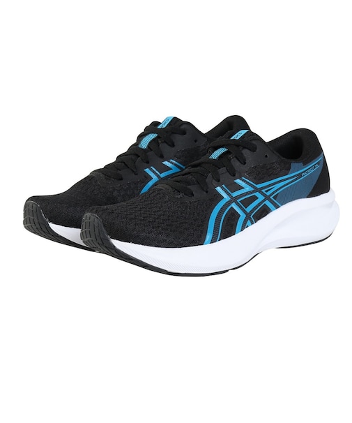 アシックス（ASICS）スポーツシューズ ランニングシューズ パトリオット 14 ブラック ブルー 1011C050.005 スニーカー スポーツ