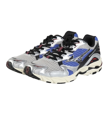 ミズノ（MIZUNO）ランニングシューズ タウンシューズ ウェーブライダー 10 グレー ブルー D1GA210416 スポーツ カジュアル シューズ