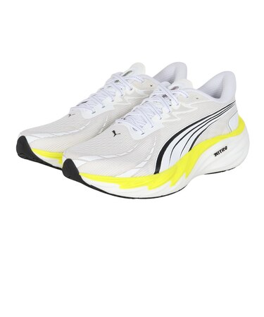 プーマ（PUMA）ランニングシューズ ジョギングシューズ ヴェロシティ ニトロ 4 ホワイト イエロー 31263509 スポーツ シューズ