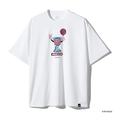 スポルディング（SPALDING）バスケットボールウェア Tシャツ イェイェ ウィン アズ ア チーム WH SMT26003YWH