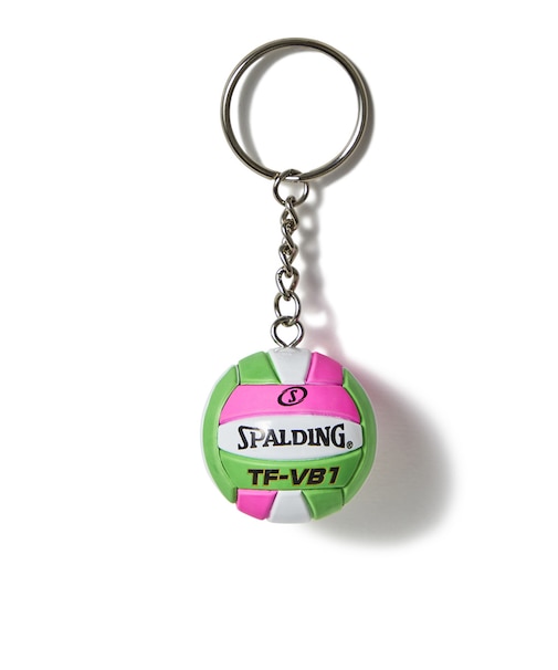スポルディング（SPALDING）バレーボール キーチェーン ピンク×グリーン 11-009VPG
