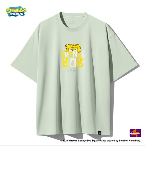 スポルディング（SPALDING）バスケットボールウェア 半袖Tシャツ スポンジボブ モノクローム SMT26032SDM