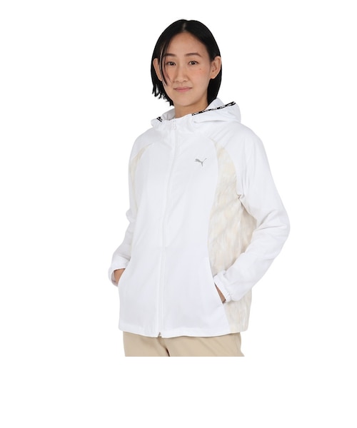 プーマ（PUMA）UVカット クロス AOP 長袖ジャケット 528892 02 WHT