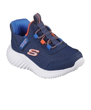 スケッチャーズ（SKECHERS）ジュニアスニーカー ボーイズ スポーツシューズ スリップインズ バウンダー ブリスクバースト ネイビー ブルー 403822…