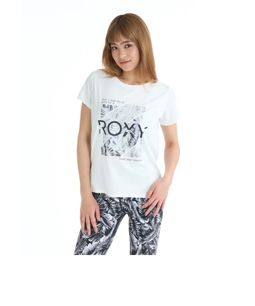 ロキシー（ROXY）フィットネス 半袖Tシャツ GLOW YOUR WAY 26SPRST261520WHT