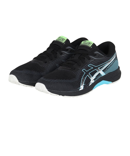 アシックス（ASICS）ジュニアスポーツシューズ スニーカー レーザービーム RK-MG ブラック ブルー 1154A222.002 ランニングシューズ