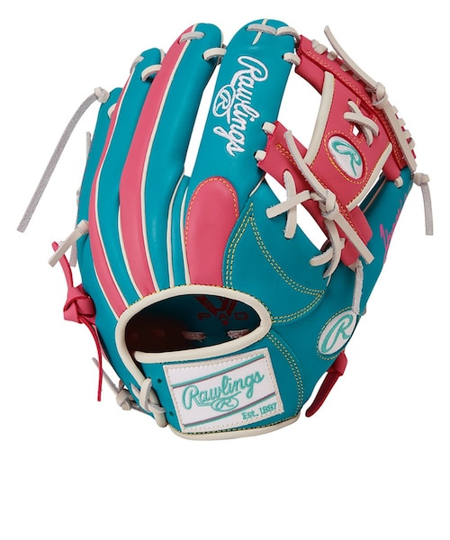 Rawlings 軟式グローブ 外野手用 ピンク/ミント 【公式通販】