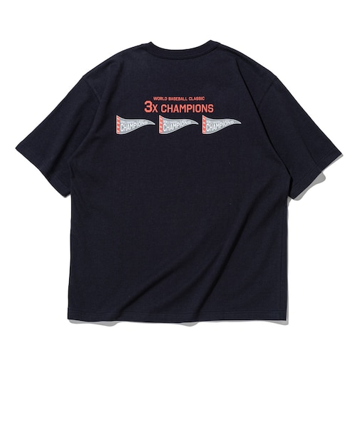 ニューエラ（NEW ERA）野球ウェア 半袖 ウォッシュドコットン Tシャツ WBC SAMURAI フラッグロゴ 14948268