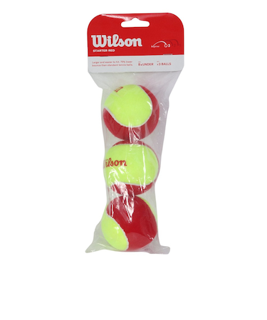 ウイルソン（Wilson）ジュニア テニスボール スターター レッド イージー 3個入り WRT137001