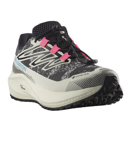 サロモン（SALOMON）ランニングシューズ ジョギングシューズ エアロ フロー グラベル ゴアテックス W グレー ブラック L49256200 スポーツ …