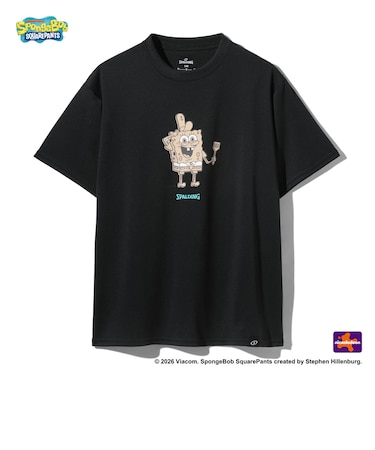 スポルディング（SPALDING）バスケットボールウェア ジュニア Tシャツ スポンジ・ボブ クラビーパティ SJT26048SBK