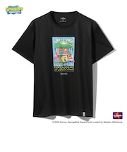 スポルディング（SPALDING）バスケットボールウェア ジュニア Tシャツ スポンジ・ボブ ビーチシャック SJT26049SBK