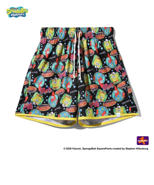 スポルディング（SPALDING）バスケットボールウェア パイピングパンツ スポンジ・ボブ ビーチシャック SMP26039SBK