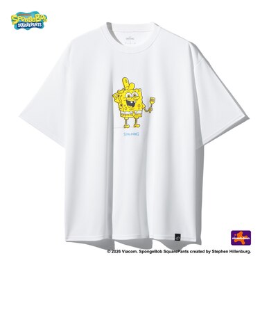 スポルディング（SPALDING）バスケットボールウェア Tシャツ スポンジ・ボブ クラビーパティ SMT26037SWH