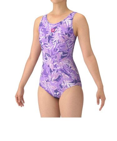 アリーナ（ARENA）フィットネス水着 フィットネスワンピース Uバック・差し込みパッド パープル M-LLサイズ AS5FWF20L PPPP