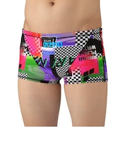 アリーナ（ARENA）競泳水着 メンズ 水泳 トレーニングスパッツ ショートレッグ ブラック×パープル Mサイズ AS5FWM23M BKPP