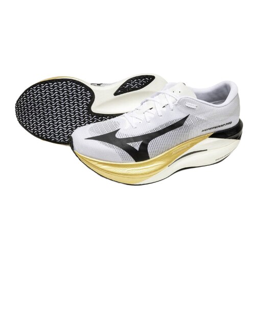 ミズノ（MIZUNO）ランニングシューズ トレーニングシューズ 部活 ハイパーワープ プロ ホワイト ブラック J1GC267401 スポーツ シューズ