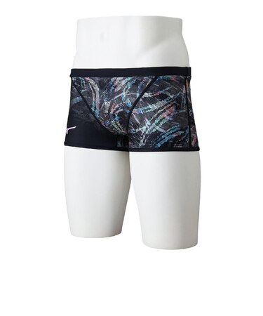 ミズノ（MIZUNO）競泳水着 メンズ 水泳 練習用ショートスパッツ 黒 SS-LLサイズ N2MBD07199