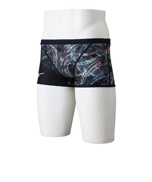 ミズノ（MIZUNO）競泳水着 メンズ 水泳 練習用ショートスパッツ 黒 SS-LLサイズ N2MBD07199