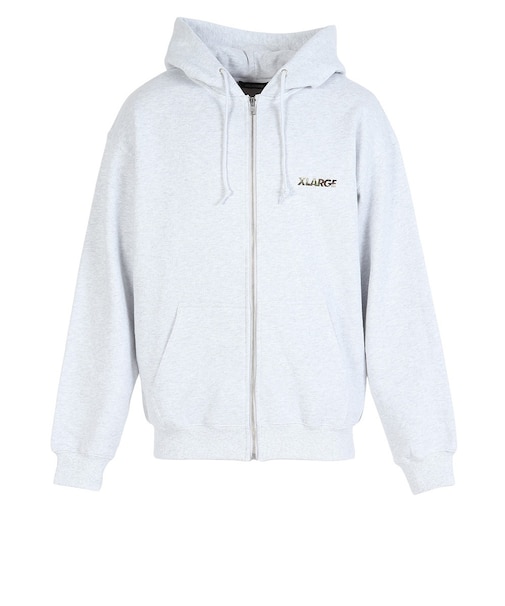 エクストララージ（XLARGE）OG ボックス ジップアップ フーデッド スウェットシャツ 101261012001-ASH