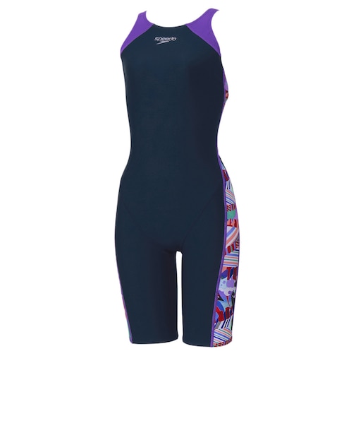 スピード（SPEEDO）競泳水着 レディース 水泳 ワーディングストライプスターンズパズルミニオープンバッグニースキン STW12607 RE