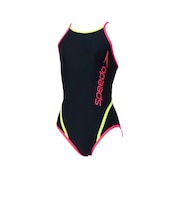 スピード(SPEEDO)競泳水着 レディース 水泳 エフシーターンズスーツ ピンク×イエロー S-LLサイズ STW02550 PY