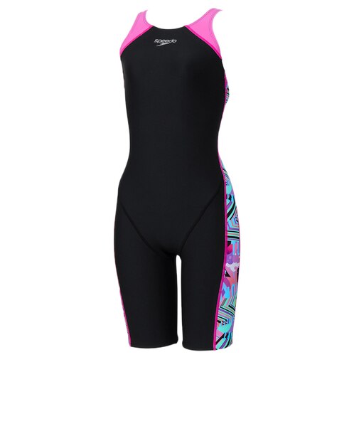 スピード（SPEEDO）競泳水着 レディース 水泳 ワーディングストライプスターンズパズルミニオープンバッグニースキン STW12607 MT