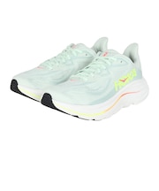 ホカ（HOKA）ランニングシューズ ジョギングシューズ クリフトン 10 ワイド グリーン イエロー 1162050-SLSSN スポーツ シューズ
