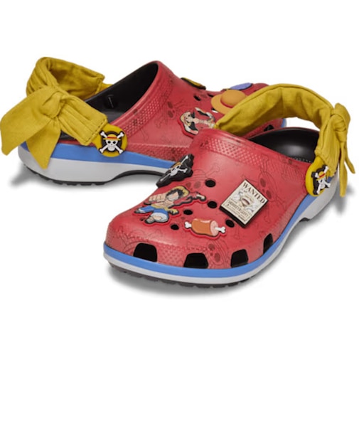 クロックス（crocs）ジュニア サンダル ONE PIECE ルフィ クラシック クロッグ レッド イエロー 212127-90H カジュアル シューズ