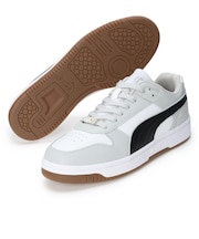 プーマ（PUMA）スニーカー スポーツシューズ リバウンド ジョイ ロウ ワイド ホワイト グレー 39843011 カジュアルシューズ