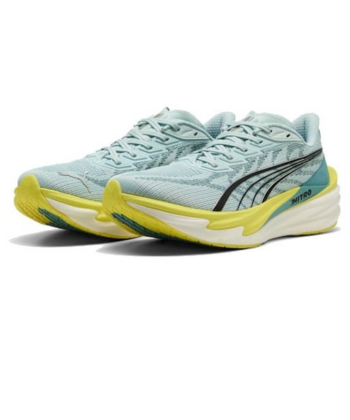 プーマ（PUMA）ランニングシューズ ジョギングシューズ ディヴィエイト ニトロ 4 ブルー イエロー 31212308 スポーツ シューズ