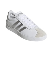 アディダス（adidas）スニーカー スポーツシューズ VL コート ベース ホワイト シルバー NLF53-ID3716 スポーツ カジュアル シューズ