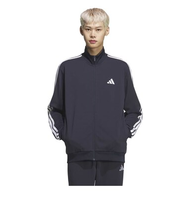 アディダス（adidas）スリーストライプス レギュラーフィット ダブルニット トラックトップ DH100-KR6430
