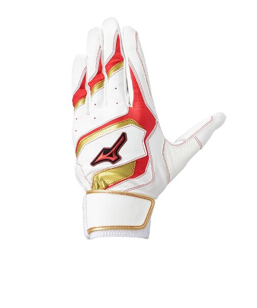 ミズノ（MIZUNO）バッティング用グローブ 野球 ウィルドライブ レッド 両手用 1EJEA29001