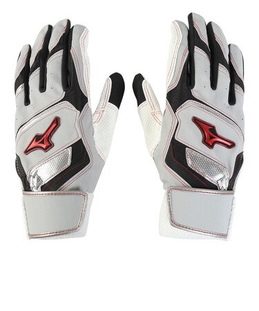 ミズノ（MIZUNO）バッティング用グローブ 野球 ウィルドライブ レッド 両手用 1EJEA29005
