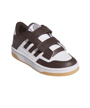 アディダス（adidas）ジュニアスポーツシューズ ベルクロ ベルト付き スニーカー ラピッド コートシューズ ホワイト ブラウン NSB09-JS4763 …
