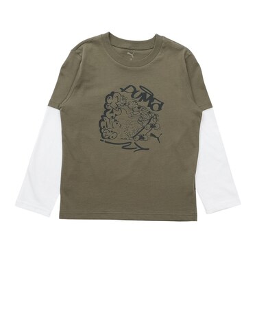 プーマ（PUMA）ジュニア MID90S グラフィック ロングスリーブ Tシャツ 694594 81 KHK