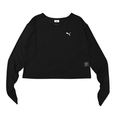プーマ（PUMA）ESS エレベーテッド ロングスリーブ シアー Tシャツ 693761 01 BLK