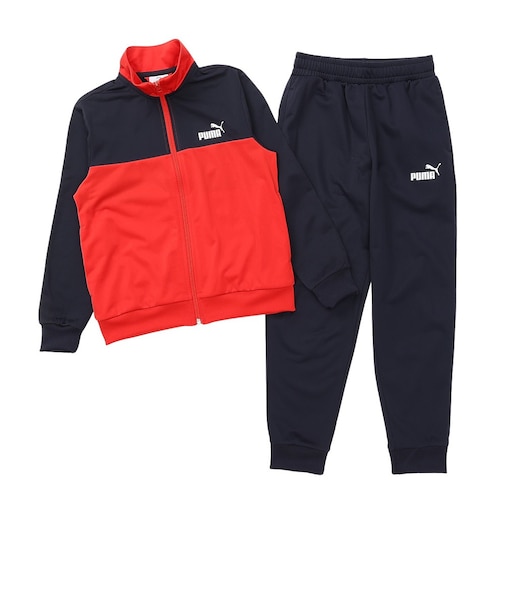 プーマ（PUMA）ジュニア ポリ カラーブロック スーツ B 上下セット 694283 16 RED