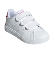 アディダス（adidas）ジュニアスニーカー ガールズ スポーツシューズ アドバンコート ベース 2.0 ホワイト ピンク NLE01-ID1305 カジュア…