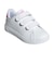 アディダス（adidas）ジュニアスニーカー ガールズ スポーツシューズ アドバンコート ベース 2.0 ホワイト ピンク NLE01-ID1305 カジュア…