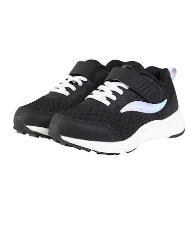 ムーンスター（MoonStar）ジュニアスポーツシューズ ベルクロ ベルト付き LV 1257 ニット ブラック 12240966 26SS スニーカー カジ…